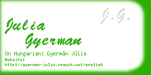 julia gyerman business card
