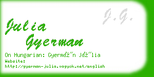 julia gyerman business card